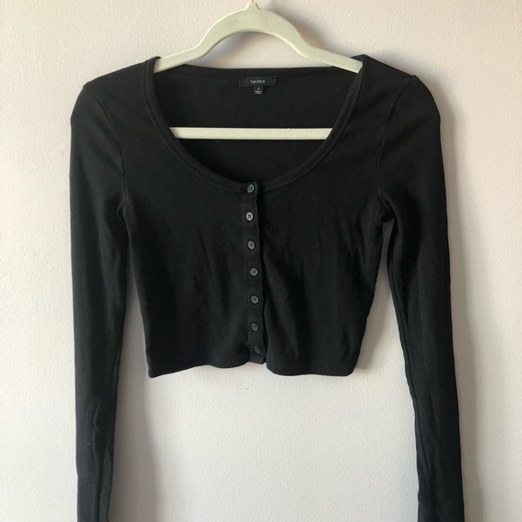 Talula Long-Sleeve Crop Top in Size S - Picture 1 of 3
